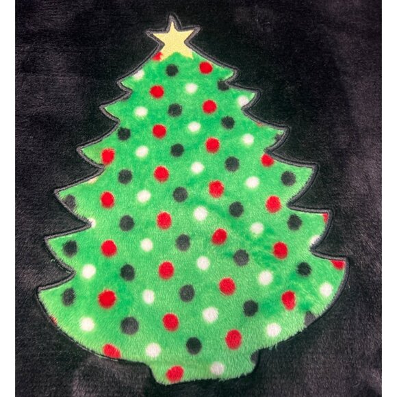 Vintage Just Love Christmas Tree Long Sleeve Velour Sweater Size S - Picture 2 of 7